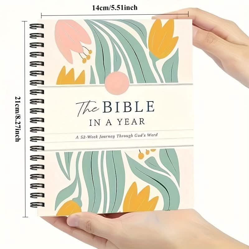 1-Year Bible Study Plan & Prayer Journal – Undated Spiral Bound
