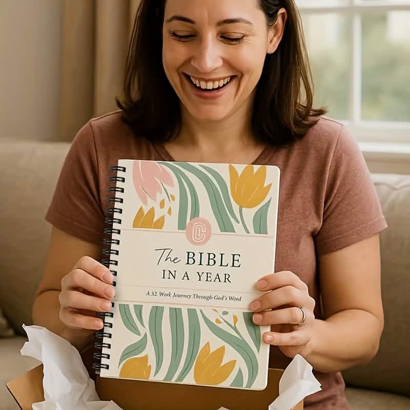 1-Year Bible Study Plan & Prayer Journal – Undated Spiral Bound