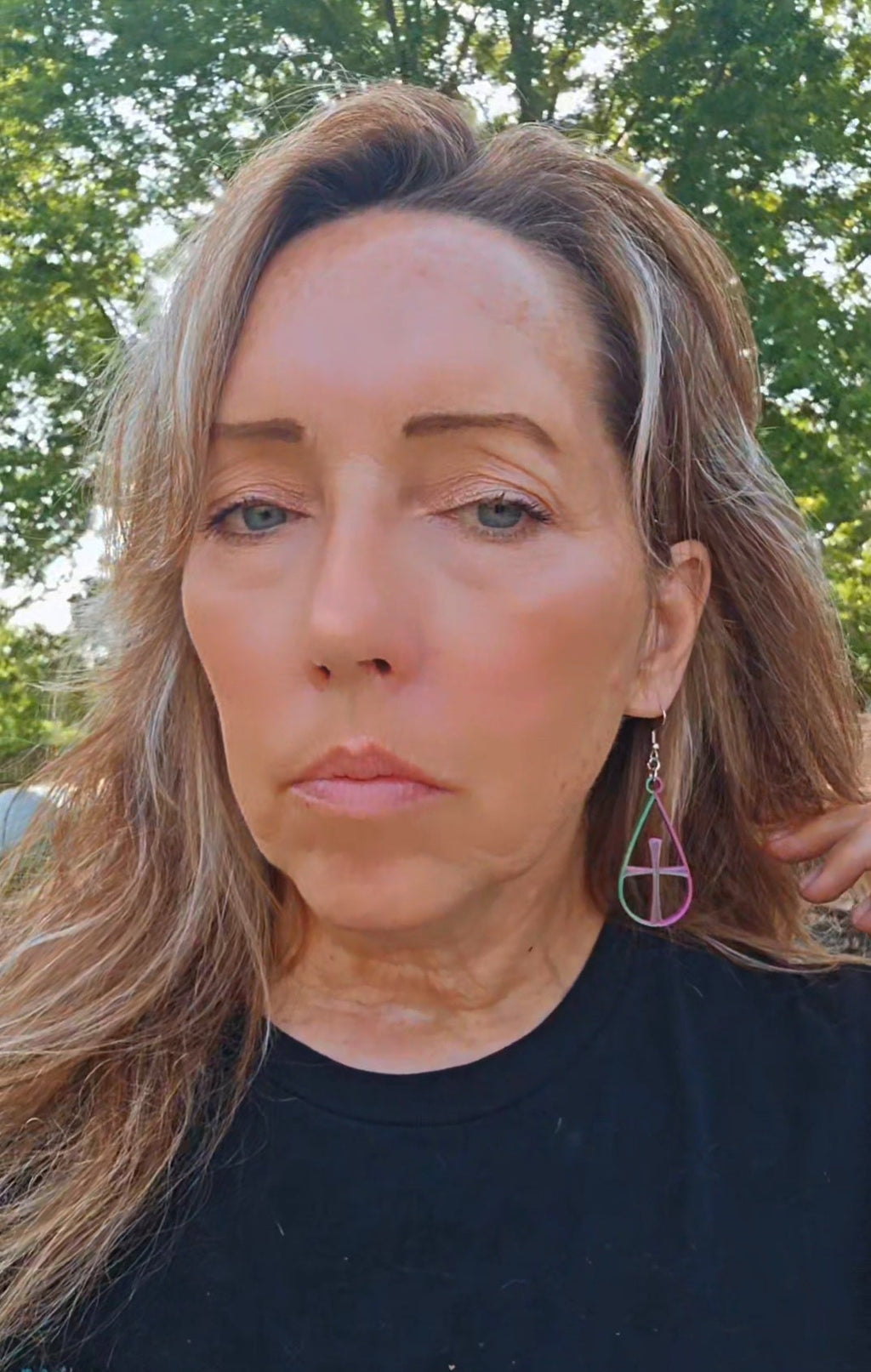 3D Print Christian Cross Faith Earrings Made in America